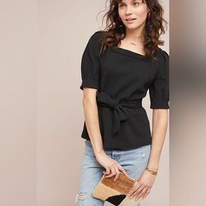 Current Air Anthropologie Barnette Puff Sleeve Top Size Medium